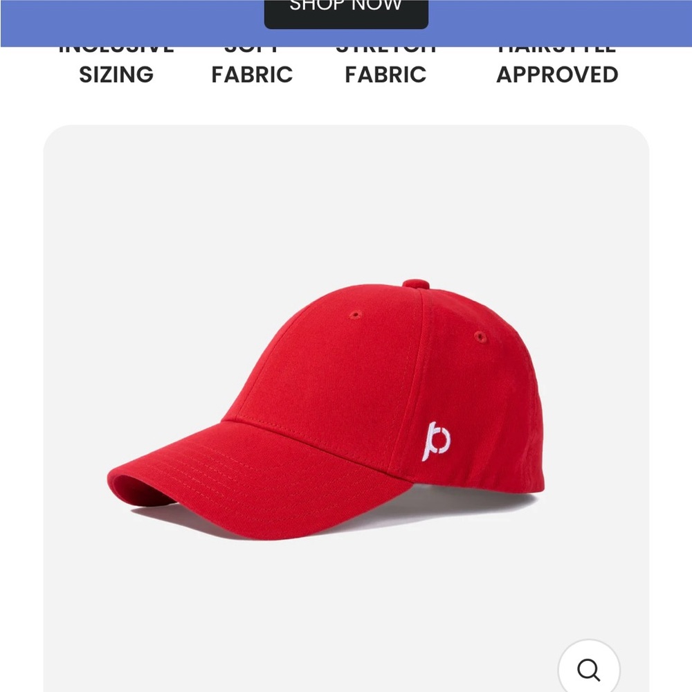 Red Pony Back ball hat magnetic back opening